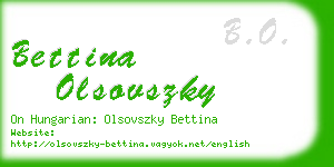 bettina olsovszky business card